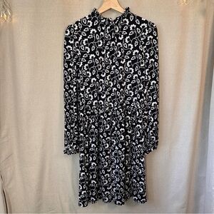 Boden Clara Jersey Knit Black & White Dress| Size 8